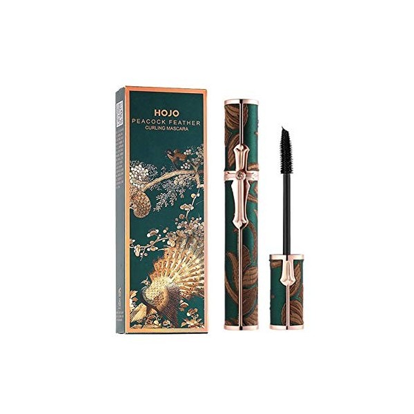 WXJ Mascara, Ventilateur en Plumes de Paon, Maquillage oculaire imperméable épais, Preuve de Sueur, Non-Tache, Mince, courbur