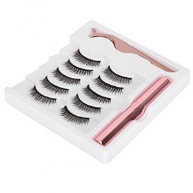Faux Cils Adhésifs, Aimant Faux Cils Magnétique Liquide Eyeliner Pince À Épiler Ensemble Doutils De Maquillage Des Cils