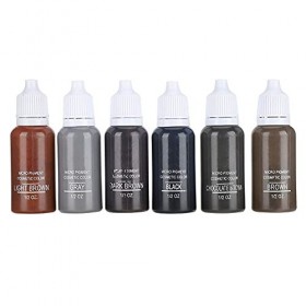 Encre Maquillage Permanent,Microblading Colori 6 Pcs Boîte Semi Permanent Tatouage Pigment Plante Extrait Beauté Maquillage E