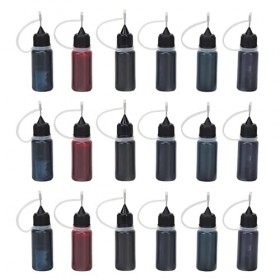 Encre de tatouage temporaire, 18pcs 15 ml dencre de tatouage temporaire Semi permanente différentes couleurs Body Makeup Tat