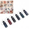 Encre de tatouage temporaire, 18pcs 15 ml dencre de tatouage temporaire Semi permanente différentes couleurs Body Makeup Tat