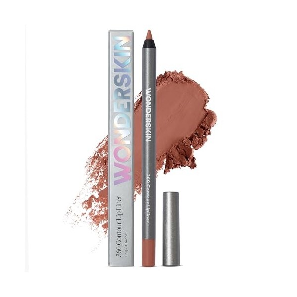 Wonderskin 360 Contour Lip Liner Pencil - Crayon à Lèvres Nourrissant, Longue Durée, Imperméable Et Sans Transfert Saddle 