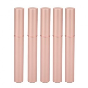 Tube de Mascara Vide de 5 Pièces avec Baguette à Cils, Bouteille de Contenant de Crème pour Cils en Métal de 4 Ml avec Boucho