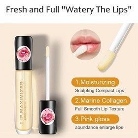 2Pcs Lip Plumper,Vitamin E Lip Plumping Serum, Lip Maximizer Hyaluronic Lip Plumper, Lip Plumping Serum Instant Lip Filler fo