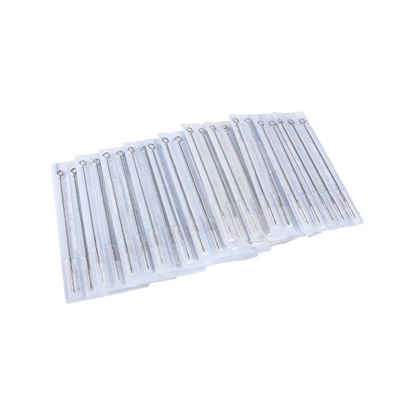 50Pcs jetables en acier inoxydable Tattoo Tip Set aiguilles rondes de tatouage de revêtement 1RL / 3RL / 5RL / 7RL / 9RL 