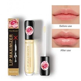 Lip Plumper Gloss Natural Lip Maximizer Balm Sérum de soin des lèvres, rehausseur de lèvres hydratant brillant à lèvres clair