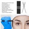 Règle de Sourcil de Boussole Réglable, Outil de Mesure de Maquillage de Positionnement de Sourcil Dacier Inoxydable argent 