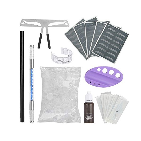 Kit de tatouage de sourcil 3D, accessoires doutil de maquillage de microblading semi-permanent, stylo de microblading