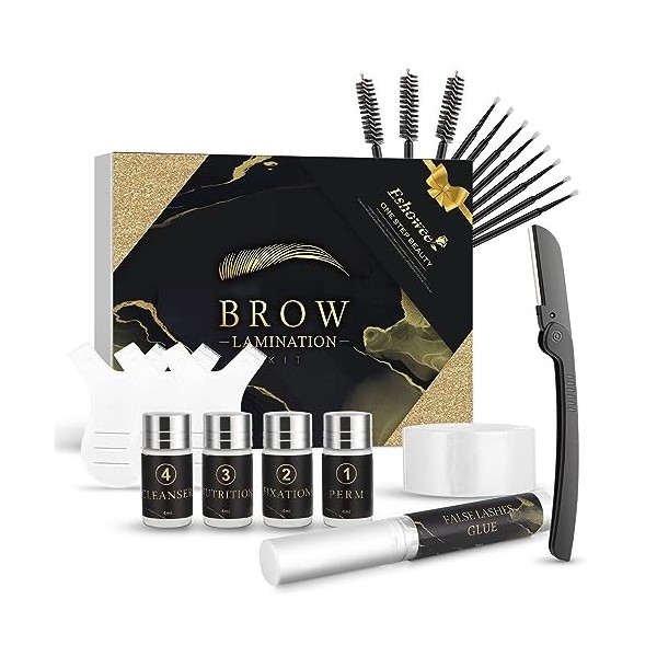 Kit Brow Lift Sourcils, Brow Lift Kit Sourcil, At Home DIY Perm For Your Brow, Professional DIY Perm Kit for Instant Eyebrow 