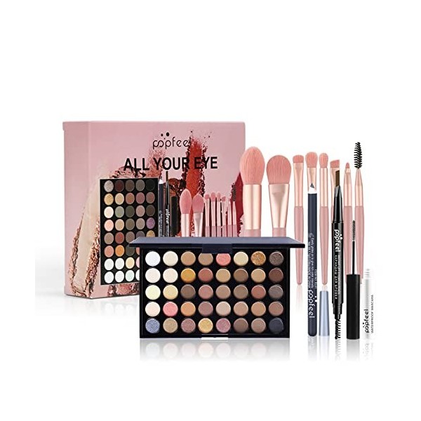 Coffret Maquillage, MKNZOME Kit Maquillage Femme Professionnel Mallette de Maquillage Palettes de Maquillage Fard à paupières