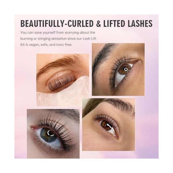 Lash Lift Kit Eyelash Perm Kit, Eyelash Lift Kit, Easy for Beginner and Professional Lash Perm Kit, Achieve Salon-Quality Las