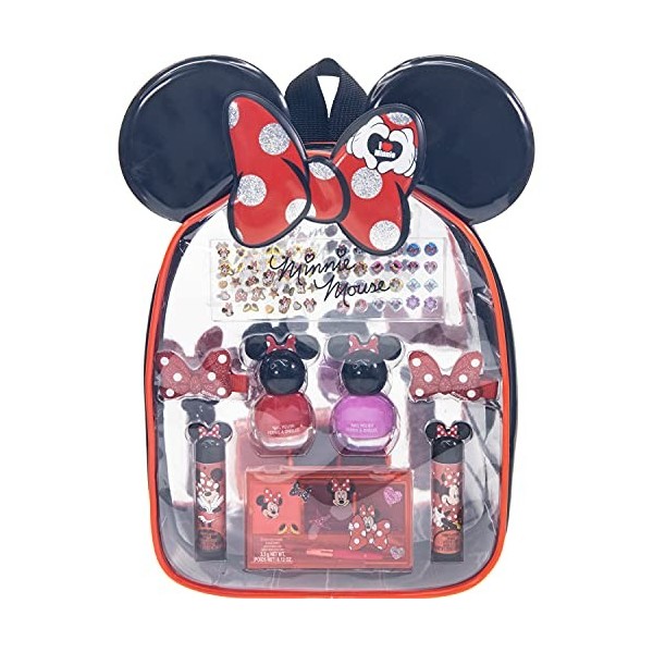 Disney Minnie Mouse - Townley Girl Ensemble de trousses de maquillage cosmétique comprenant un brillant à lèvres, un vernis à