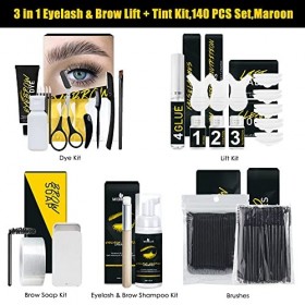 ZOLGINAH 3 en 1 Kit Rehaussement de Cils et Sourcils, Kit de Teinture des Sourcils,DIY Lash lift Kit Eyelash Perm Dye Kit Soa