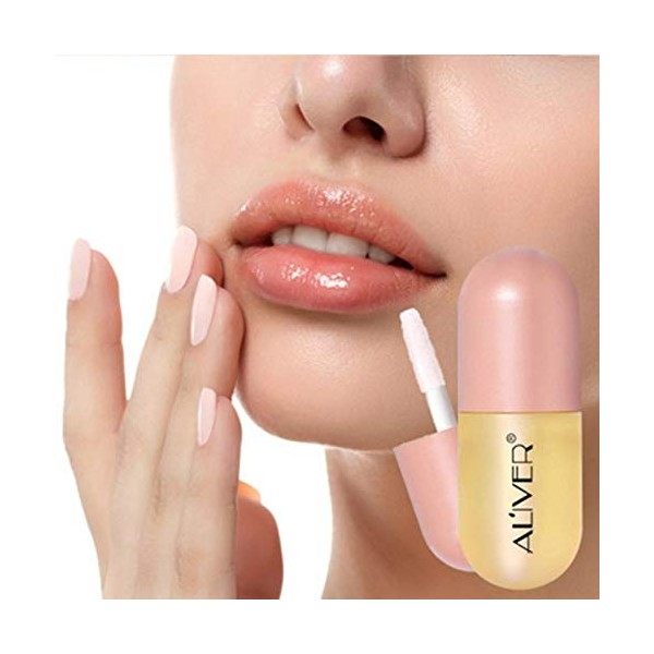 gaoqiao Lip Plumper, Lip Plumper Gloss Natural Lip Filler, Lip Enhancer, Lip Balm, Gloss Repulpant Levres, Hydrate et Réduit 