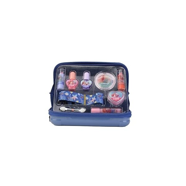 Lip Smacker Ariel Travel-Ready Beauty Case, Trousse de Beauté Tout-en-un pour Enfants avec Palettes Crémeuses Scintillantes, 