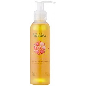 Melvita Huile Démaquillante Nectar de Roses Soin Lacté Certifié Bio, Flacon Pompe, 145 ml