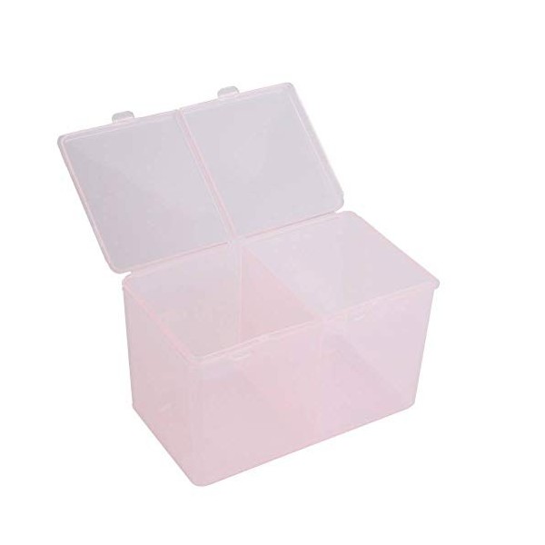 2 Grilles En Plastique Coton Tampons Titulaire Conteneur Vernis À Ongles Glitter Poudre Organisateur Boîte De Rangement Manuc