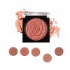 Fard à joues en poudre compact rose, formule résistante aux taches pour un toucher scintillant de longue durée, Powder Blush 