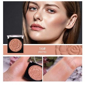 Fard à joues en poudre compact rose, formule résistante aux taches pour un toucher scintillant de longue durée, Powder Blush 