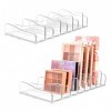 TANOSAN Lot de 2 organiseurs de palette de maquillage en acrylique 8 cellules pour palette de maquillage, fard à paupières, f