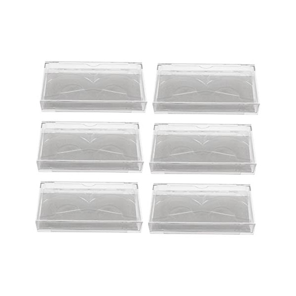 POPETPOP 6Pcs Boîtes Boîte À Cils Transparente De Cils Vide Étui À Cils Étui À Cils Maquillage Bande De Récipient À Cils De C