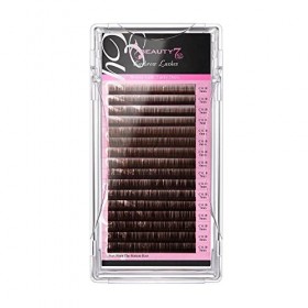 Extensions de sourcils individuelles de 0,1 mm dépaisseur Mélange de longueurs 5-8 mm Marron