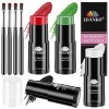 EBANKU Colori Viso Corpo Pittura Stick Olio Bastoncini Neri per Crema Sportiva Scheletro Joker Mimo Fondotinta Trucco Kit Pit