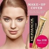 Dermacol DC Make-up Cover - Fond de teint Haute couvrance Résistant à l’eau SPF30, Ivoire clair 208, 30 g