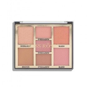 Palette de poudre bronzante pressée 3 en 1 pour fard à joues, mèches et fards à paupières, mat et scintillant, bronze, hautem