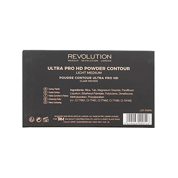 MAKEUP REVOLUTION Ultra Pro HD Powder Contour Palette Light Medium, 20 g