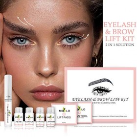 Kit Rehaussement De Cils Sourcils 2 En 1 Kit Cils Extension De Cils Professionnel Lash Lift Kit Eyelash Perm Kit Semi-permane