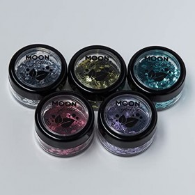 Eco Chunky Glitter de Moon Glitter biodégradable - 100% Cosmetic Bio Glitter pour le visage, le corps, les ongles, les cheveu