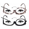 Amorays Lunettes de maquillage pour femme, lunettes de lecture monolentes pour maquillage mode 2 paquet 3660NEW, Noir + tortu