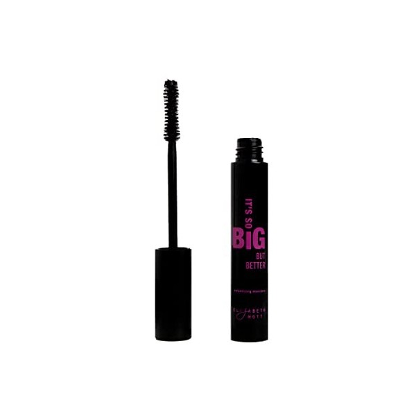 Mascara volumisant Its So BIG noir Elizabeth Mott. Poids net 0,33 oz liq./10 ml. Sans cruauté.