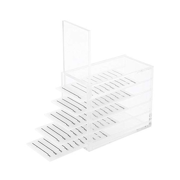 VIFERR Boîte de Rangement en Plastique pour Les Cils, 5 Couches Range Palette Extension de Cils Faux Cils Organisateur de Maq