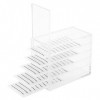 VIFERR Boîte de Rangement en Plastique pour Les Cils, 5 Couches Range Palette Extension de Cils Faux Cils Organisateur de Maq