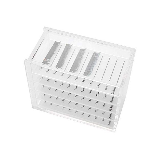 Boîte de rangement pour cils, 5 couches de plastique pour boîte de rangement pour cils Organisateur de maquillage Greffer des