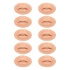 10pcs Lèvres de Pratique de Tatouage, Modèle de Bouche Ouverte en Silicone Souple, Modèle de Lèvre 3D, Peau de Pratique de Mi