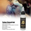 Crème de Transfert de Tatouage, Pochoir de Tatouage de Salon Professionnel Pochoir de Tatouage Temporaire Solution de Gel de 
