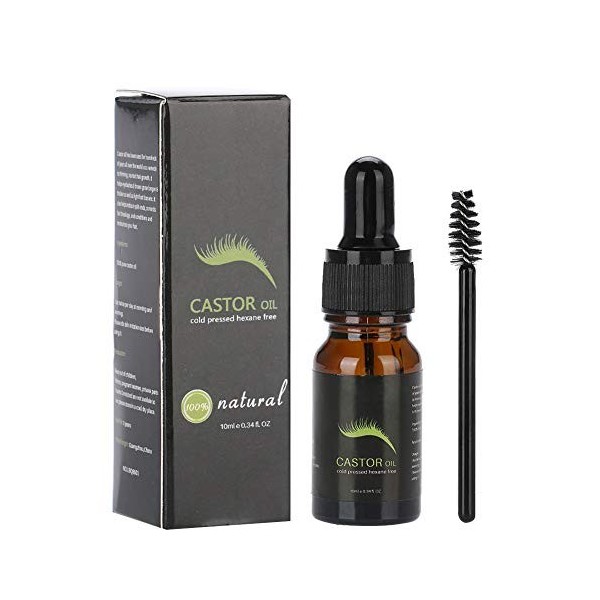 Essence de rehaussement de cils, 10 ml dhuile de ricin naturelle nouvelle, hydratant naturel de sérum de croissance des cils