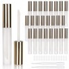 COSIDEA Lot de 24 tubes ronds dorés vides pour gloss à lèvres 10 ml