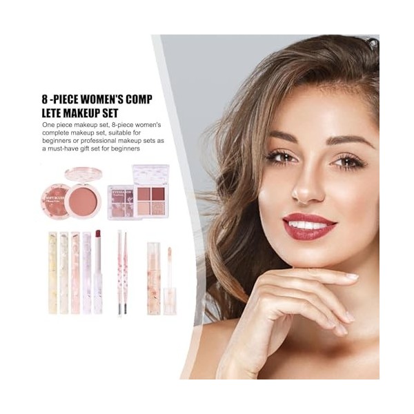 Ensemble de maquillage 8 pièces, Crayon à paupières et à sourcils Blendable Cosmetics, Produits de beauté pour filles pour le