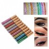 10 Couleurs Liquide Eyeliner Set Brillant Métallique Glitter Diamant Eyeliner Liquide Longue Durée Étanche Liquide Eyeliner S