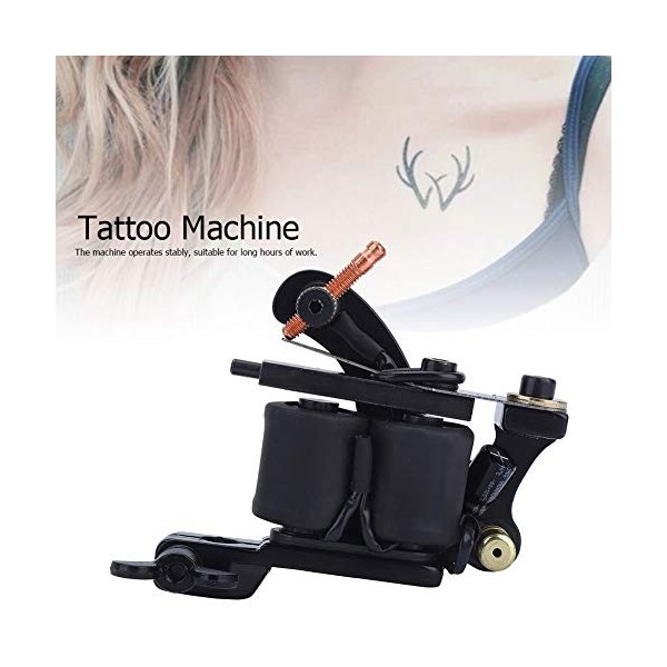 Machine à tatouer 10 bobines de chaîne Machine à tatouer Mitrailleuse Acier au carbone Fil rouge Bobine de shader Machine à t