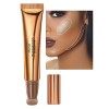 Stylo de maquillage multifonctionnel, baguette de contours liquides, surligneur et bâton bronzant avec applicateur de coussin