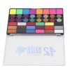 Palette Dhuile de Peinture pour le Corps et le Visage pour Enfants et Adultes, 42 Couleurs, Kit de Maquillage Professionnel 