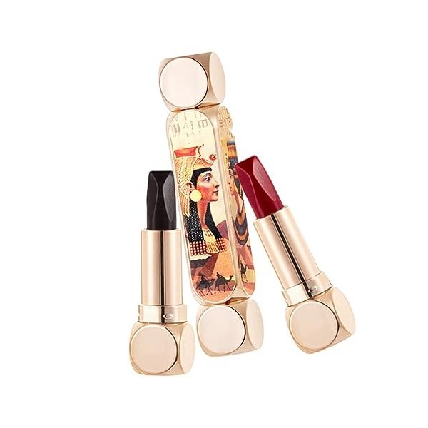 Rouge à Lèvres 6 Couleurs – Rouge à Lèvres Exclusif, Soyeux et élégant, Double Tête pour un Maquillage Longue Durée, Rouge à 