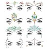 SHINEYES autocollants pour le visage et le visage de rave avec strass pour le visage et le corps 8 Pcs No.04 