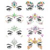 SHINEYES autocollants pour le visage et le visage de rave avec strass pour le visage et le corps 8 Pcs No.04 