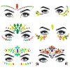 SHINEYES autocollants pour le visage et le visage de rave avec strass pour le visage et le corps 8 Pcs No.04 